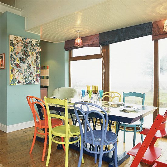 Multi Colored Dining Room