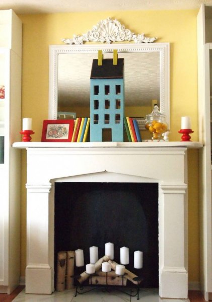 Fake-fireplace-for-kids-bedroom