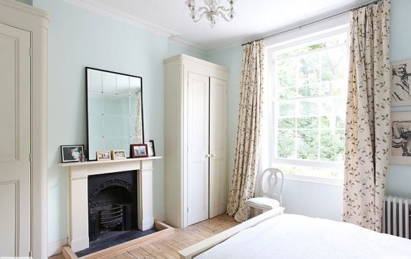 light locations victorian home house kentish town london england bedroom light blue fireplace traditional decor