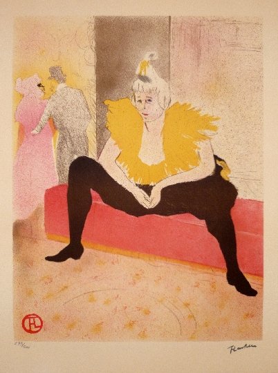 TOULOUSE-LAUTREC_Henri_(after)_Elles_La_Clownesse_assise_Lithographie_Arches_France_5850