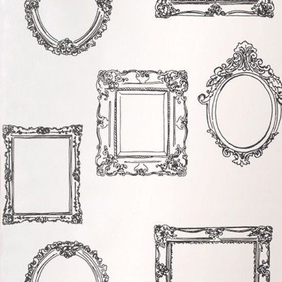 BLACK  WHITE - 11128 - FRAMES - MIRRORS - SHABBY CHIC - NEXT - HOLDEN K2 WALLPAPER