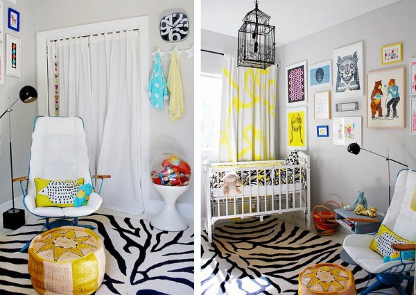 grey-yellow-nursery-kids-room-decoration-funny-zebra