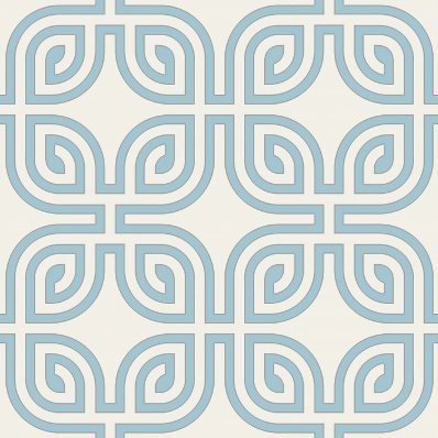 magnum wallpaper teal cream silver