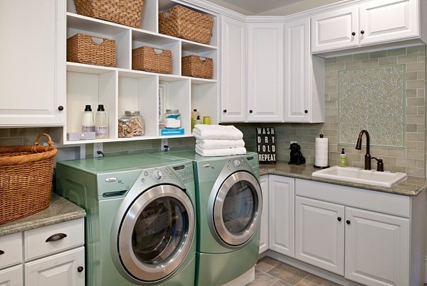 Built-in-laundry-room-shelving