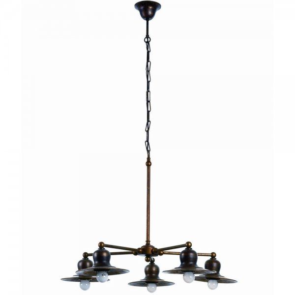 IMAS 35973 5L rez csillar nappali klasszikus lampa 5 agu otagu rez tanyeros veranda toscana toszkan nyaralo etterem