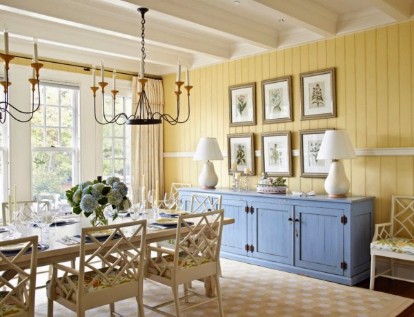 dining-room-yellow-and-white-colors-for-dining-room-painting-ideas-with-rectangle-shaped-wood-dining-table-that-have-countertop-decorating-complete-with-the-dining-chairs-also-beautiful-rounded-patter másolata