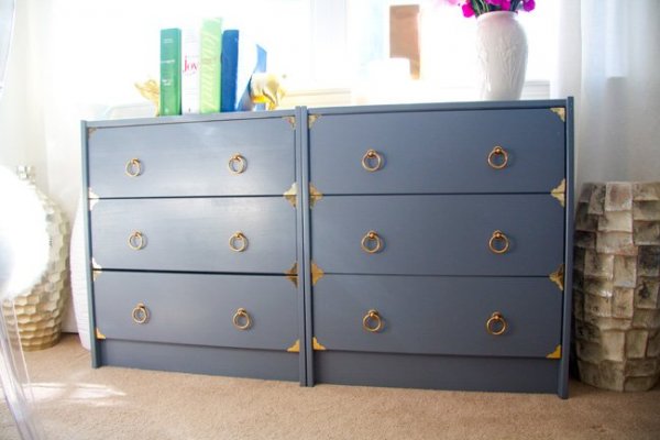 Glitter-and-Goat-Cheese-Ikea-Rast-dresser-hack-Painted-dark-gray-with-brass-hardware-2